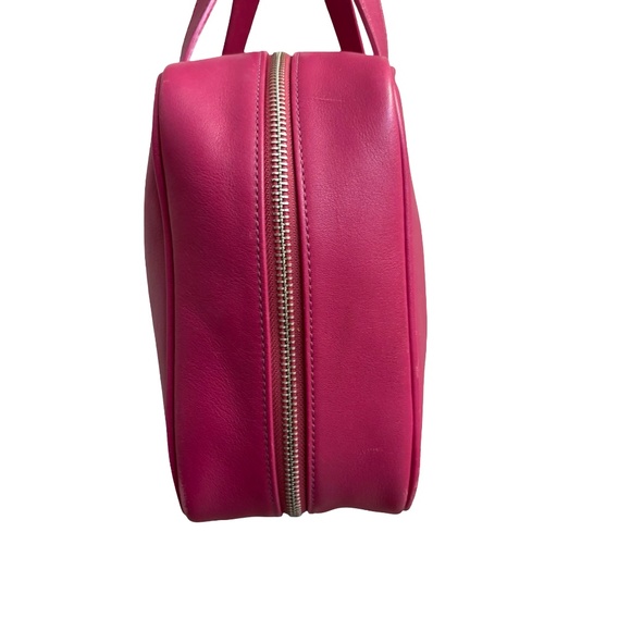 Coach vintage y2k RARE pink logo leather cosmetic toiletries bag case tote - Picture 4 of 13